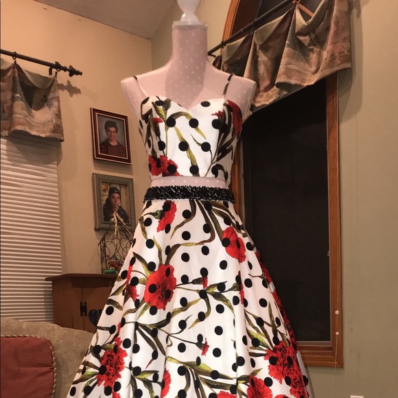 Rachel Allen 2 piece prom dress style 7088